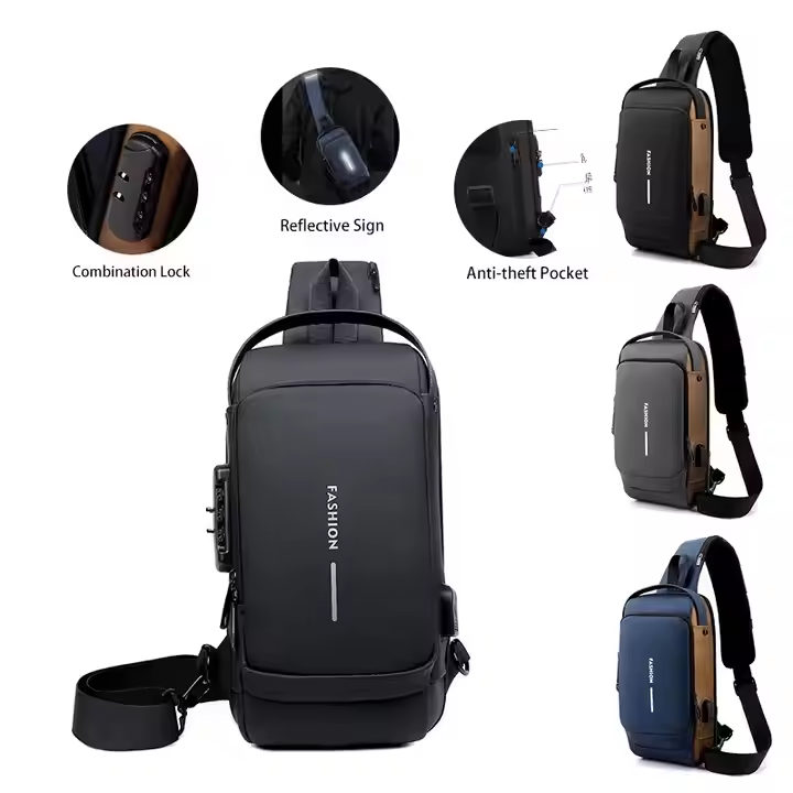 Mochila Bolso Antirrobo Impermeable con Puerto USB | KyM Emprendedores