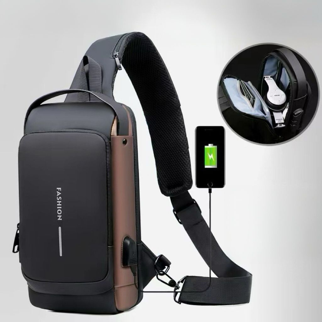 Mochila Bolso Antirrobo Impermeable con Puerto USB | KyM Emprendedores