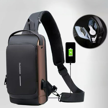 Mochila Bolso Antirrobo Impermeable con Puerto USB | KyM Emprendedores
