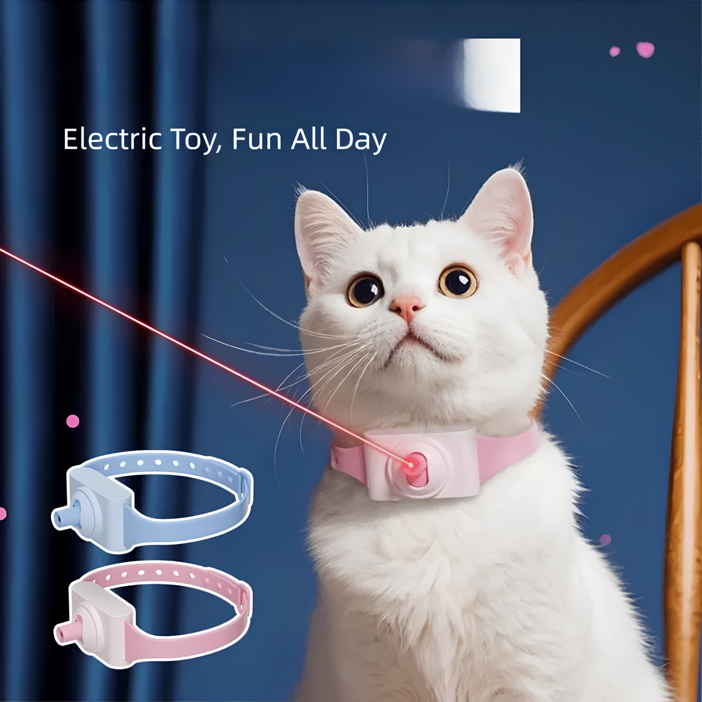 Juguete Collar Láser Automático para Gatos Activos | KyM Emprendedores