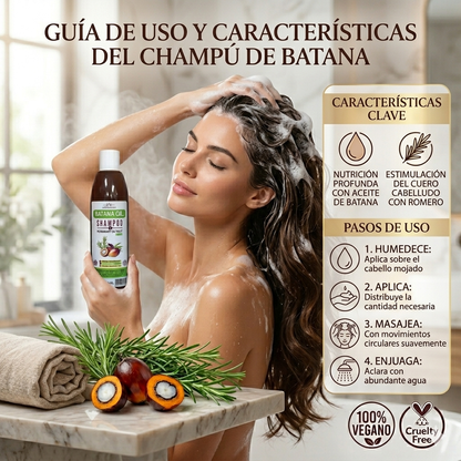 Shampoo Batana para Cabello Fuerte, Largo y Saludable | KyM Emprendedores