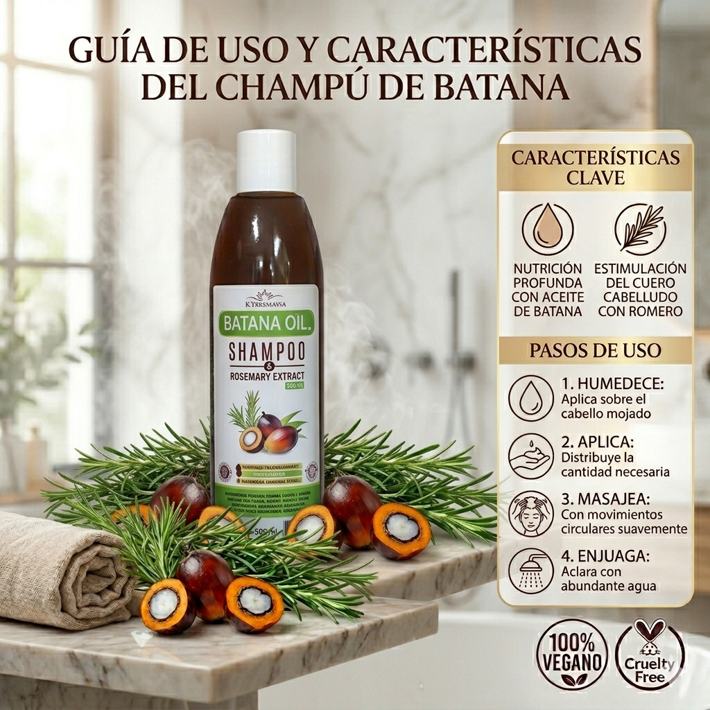 Shampoo Batana para Cabello Fuerte, Largo y Saludable | KyM Emprendedores